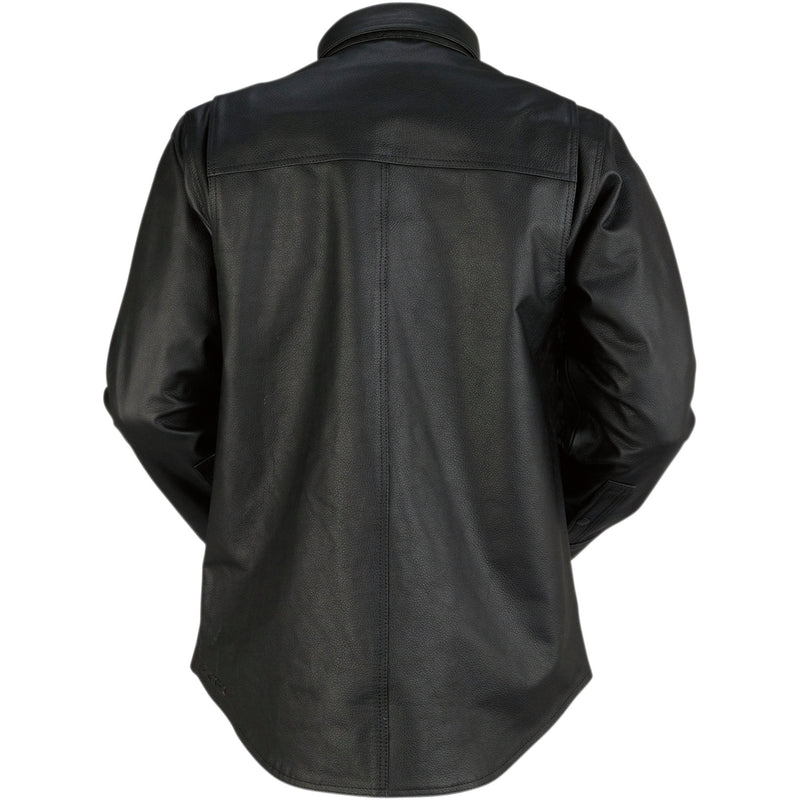 Z1R Motz Leather Shirt Black