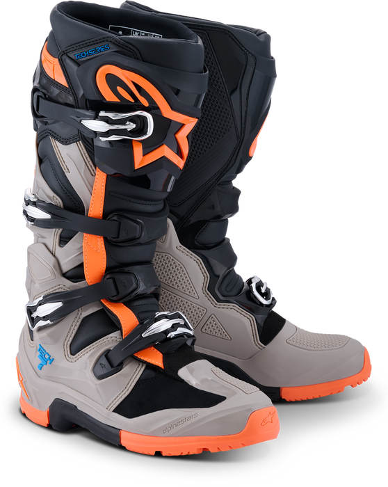 Alpinestars 482-0016609 2010426-1562-9 TECH 7 ENDURO BLK/WARM GRY/ORANGE FLUO 9