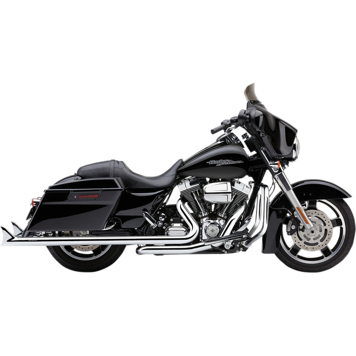 COBRA 1800-2184 6974 Speedster Dual Exhaust System - Chrome - Fishtail - '10-'16 Dresser