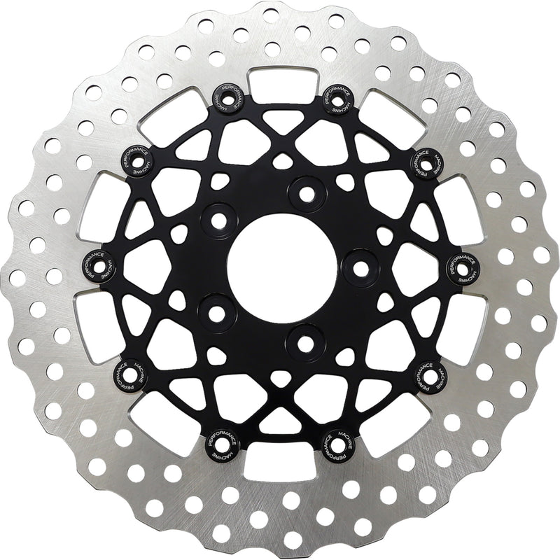 Performance Machine (pm) Brake Rotor - 0133-1538S-B For Harley Motorcycles 2000-2014