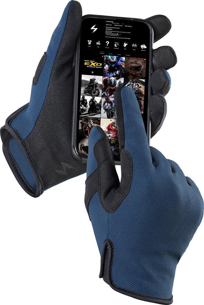 Scorpion Exo 75-6195M G42-394 AIR-STRETCH GLOVES BLUE MD