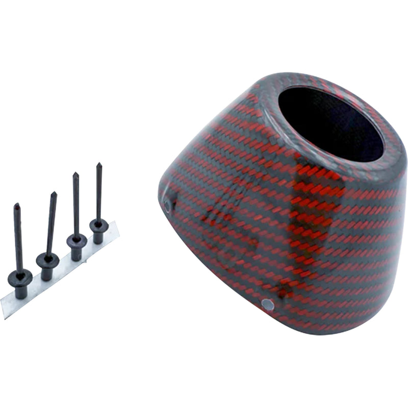 FMF 1860-2522 040695 End Cap Replacement Kit carbon - rct external - red