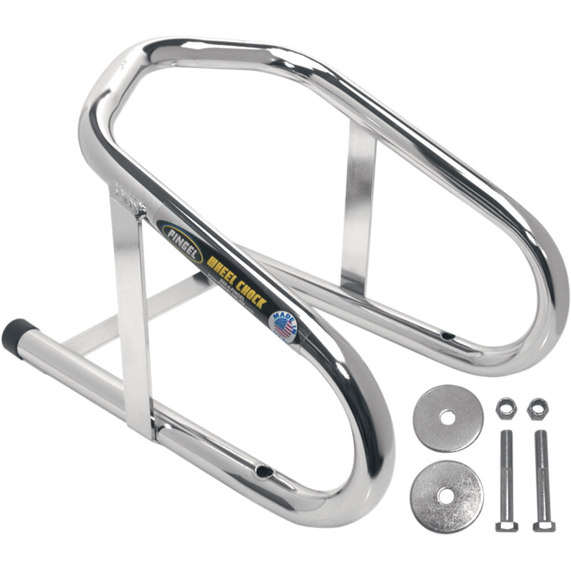 PINGEL 3911-0002 WC65H Permanent Wheel Chock - Chrome - 6-1/2"