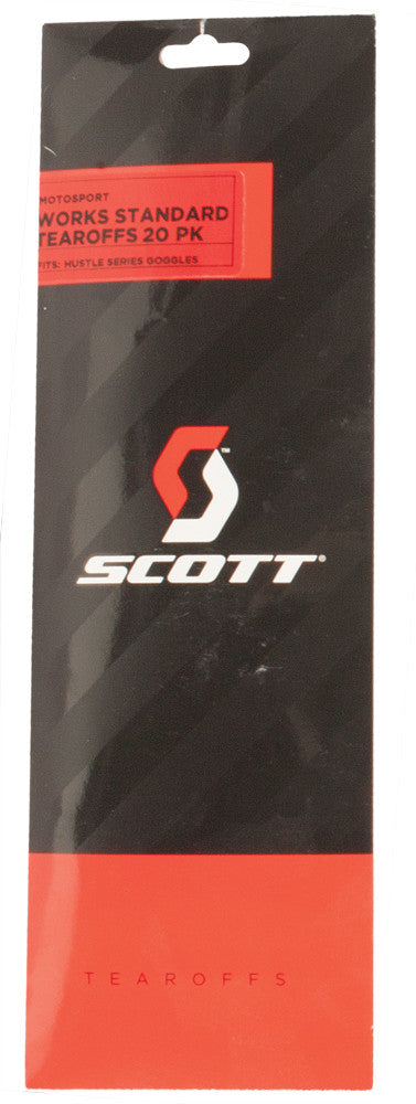 Scott 51-2120 219708-223 HUSTLE GOGGLE WORKS STANDARD TEAROFFS 20/PK