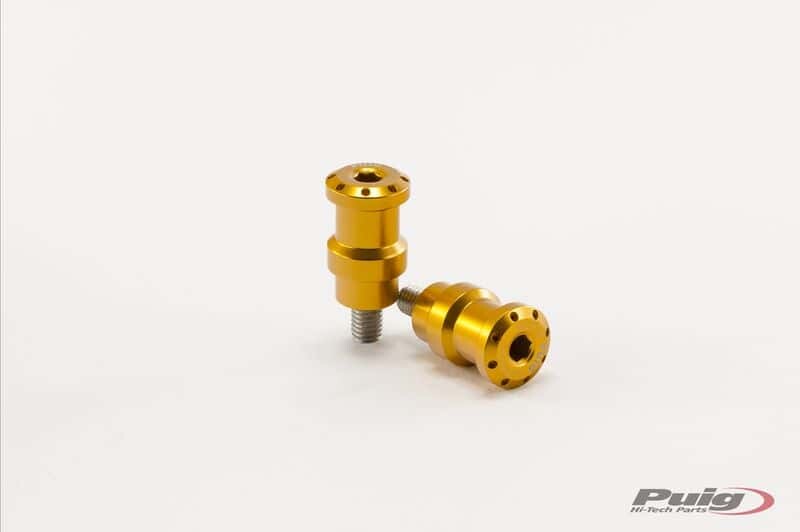Puig Hi-Tech Parts Swingarm Spools HI-Tech 8MM Gold 2/PK - 5923O For Triumph Motorcycles 2010-2020 | Suzuki Motorcycles 1993-2020