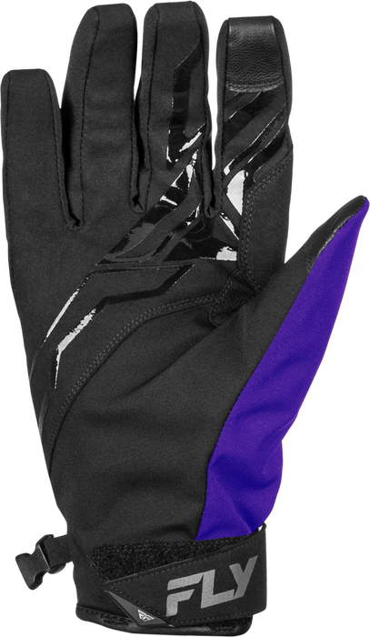 Fly Racing 371-0573X 371-0573X TITLE GLOVES BLACK/PURPLE/GREY 3X