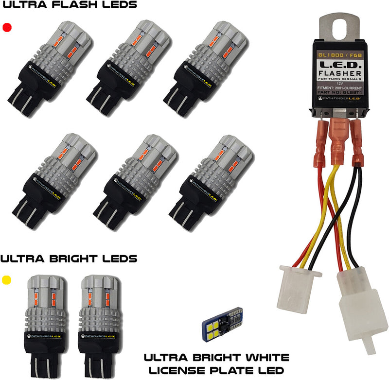 Pathfinder Rear LED Conversion Kit Flashes 4X When Braking - G18RPE Honda Motorcycles 2001-2017