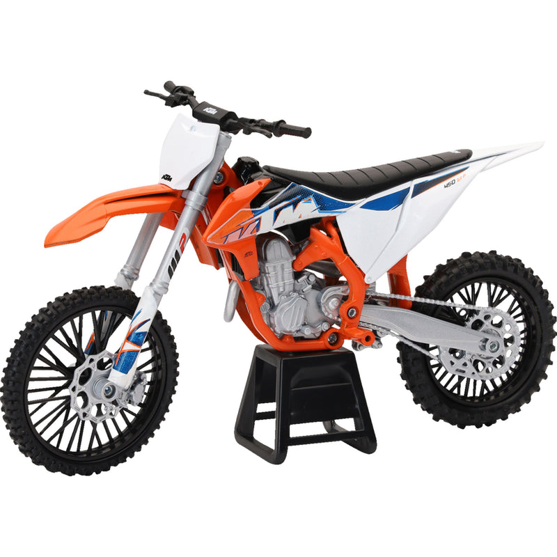 NEW RAY TOYS 7001-0047 58343 Mini KTM Dirt Bike KTM 450 SX-F Dirt Bike - 1:12 Scale - Orange/White/Black