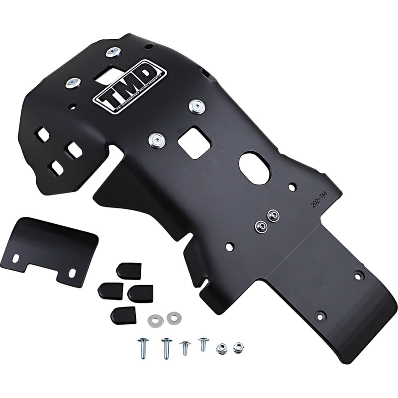 T.m. Designworks With Linkage Skid Plate - KHLG-256-BK For KTM Dirt Bikes 2019-2022 | Gas Gas 250 / 300 2021-2023