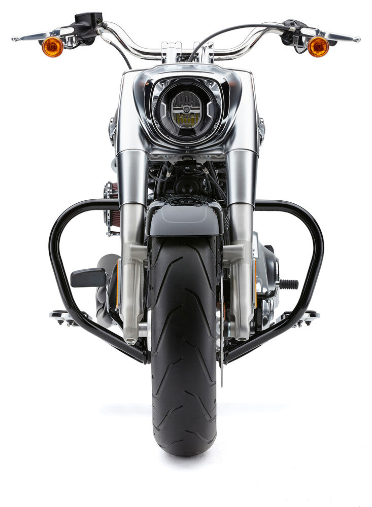 Cobra Freeway Bars Vbend 1.25" Black Sftl (EXC FXDR114) - 601-2108B For Harley Softail 2018-2024