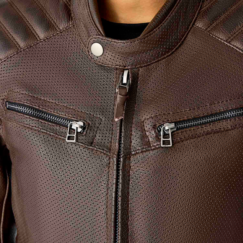 Rst 556-3644108 103644BRN-08 WOMENS ROADSTER AIR D3O JACKET BROWN LEATHER XS