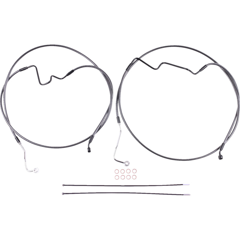 Magnum Shielding Brake Line Kit - AS470162RAD For Harley Touring 2014-2024