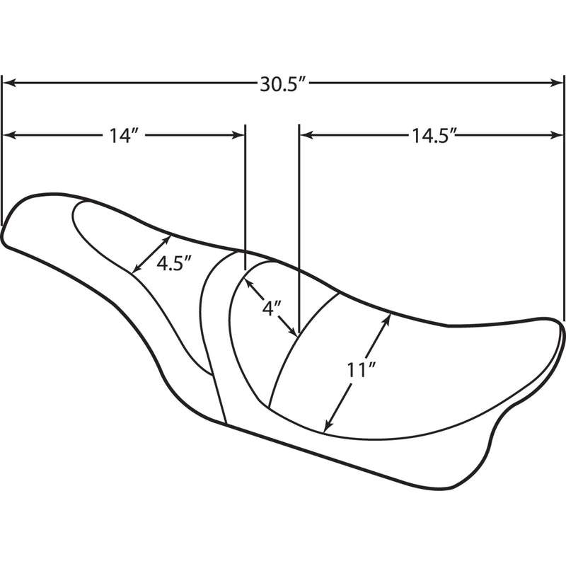 Drag Specialties Caballero Seat For Harley Touring 2008-2023