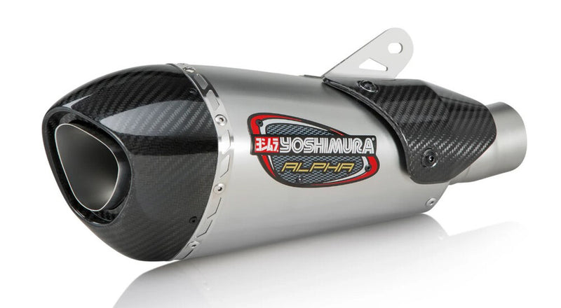 Yoshimura Exhaust Street Alpha-T Slip-ON SS-SS-CF Works - 19675BP520 Triumph Daytona 675 2013-2017