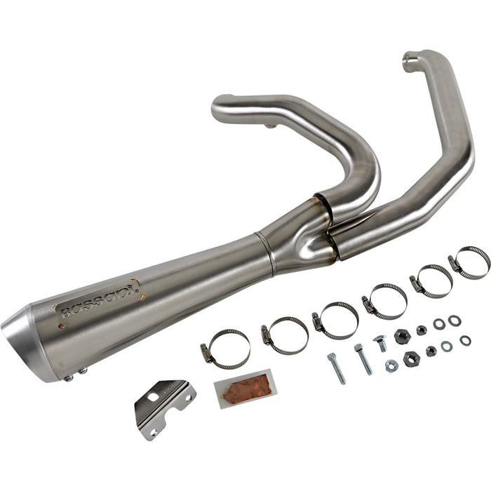 BASSANI XHAUST 1800-2447 1F42SS Road Rage 2:1 Short Exhaust System - Short 2:1 Exhaust for FL - Stainless Steel