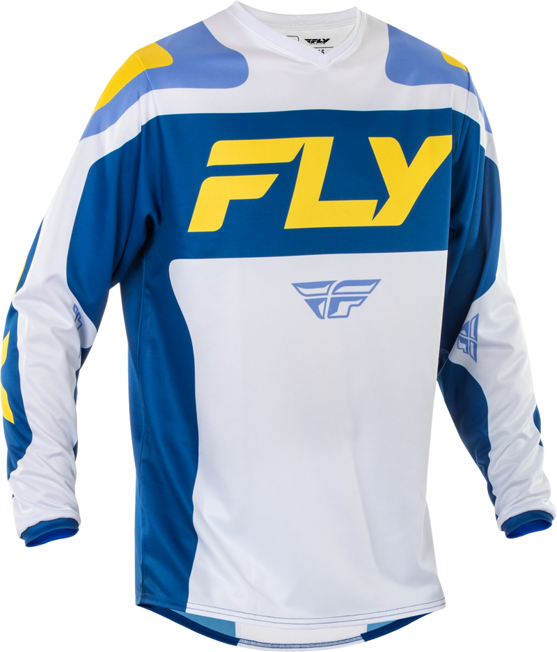 Fly Racing 378-9232X 378-9232X F-16 JERSEY WHITE/DARK BLUE/YELLOW 2X