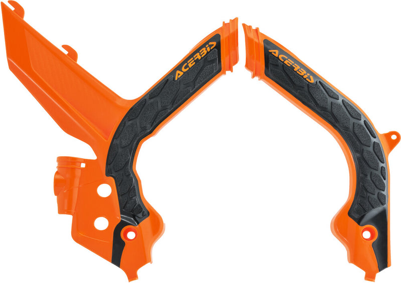 Acerbis X-Grip Frame Guards Orange Black - 2783155225 KTM Dirt Bikes 2020-2023