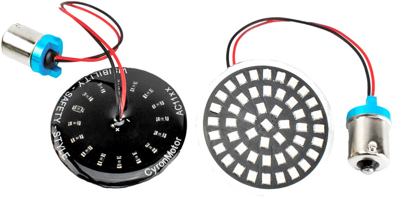 Cyron 227-0016 AC1156AR LED TURN SIGNAL INSERTS HD 2" 1156 RED