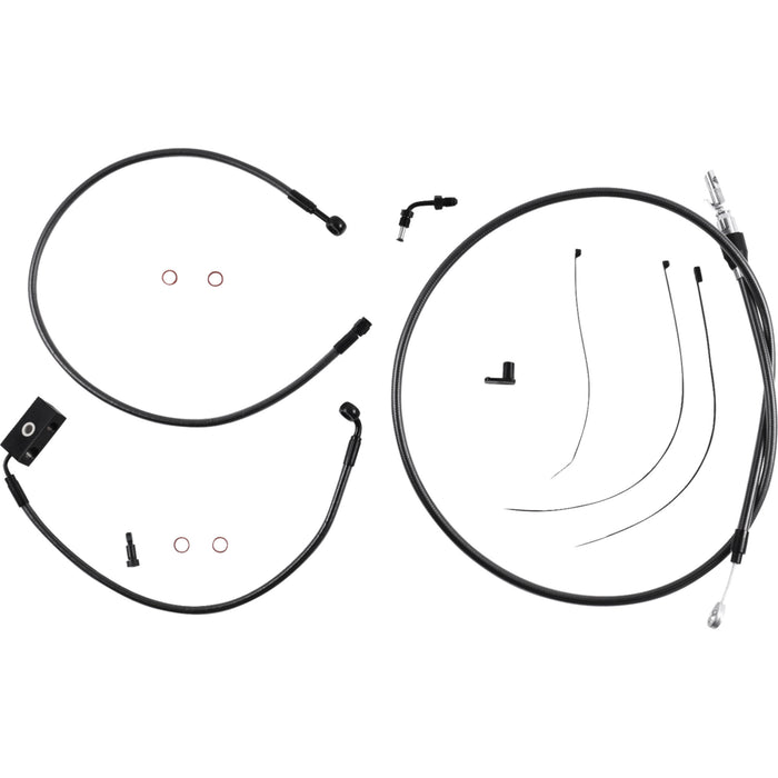 MAGNUM SHIELDING 0610-2435 4871255 Black Pearl™ Designer Handlebar Installation Kit 10" - '18-'24 softail