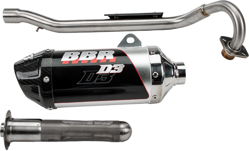 Bbr Motorsports D3 Exhaust System - 240-KLX-1431 Kawasaki 140 2008-2020
