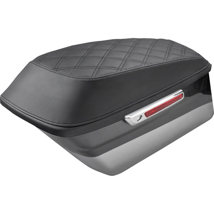 SADDLEMEN 3501-2003 L870-93-LS Bagger Lid Cover - Saddlebag Cover - Lattice Stitch - FL '93-'13