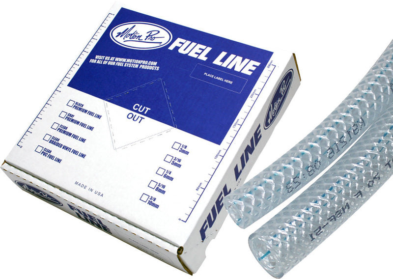 Motion Pro Braided Vinyl Fuel Line 3/16"X25'