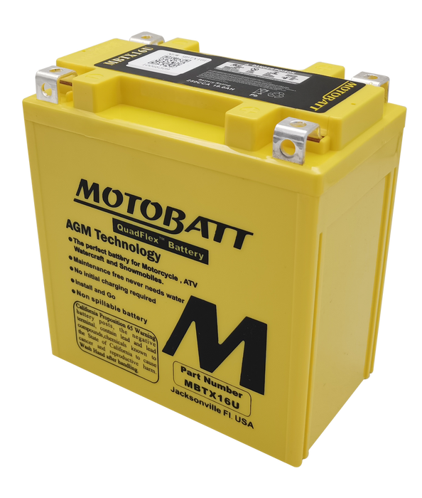 Motobatt 491-1012 MBTX16U BATTERY MBTX16U SEALED FACTORY ACTIVATED