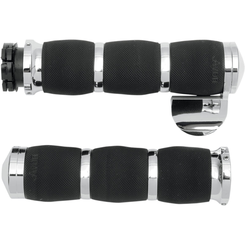 Avon Grips Air Cushion Grips - MT-AIR-90-CH-B For Victory Motorcycles 1984-2018 | Yamaha Motorcycles 1996-2025 | Kawasaki Motorcycles 1987-2025