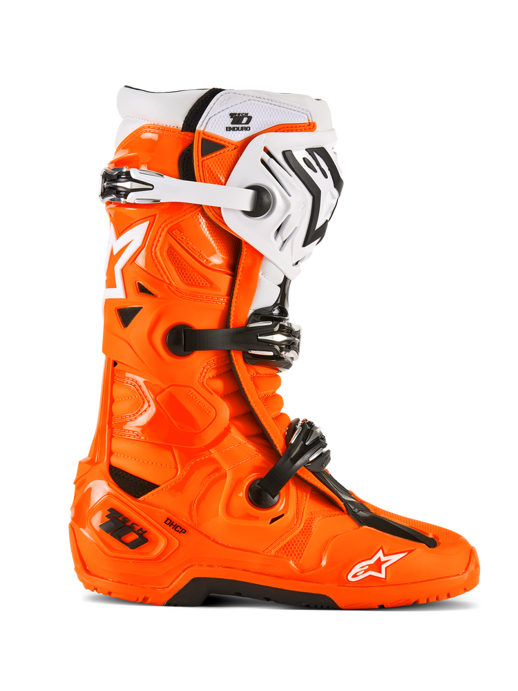 Alpinestars 482-0003913 2010025-4512-13 TECH 10 ENDURO BOOTS ORANGE FLUO/BLACK/WHITE 13