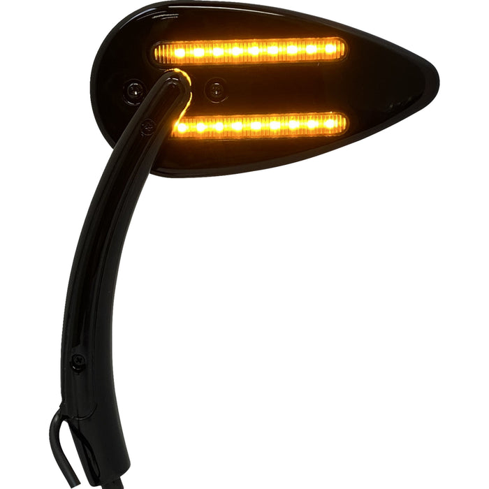 CUSTOM DYNAMICS 0640-1759 CD-MIR-PLUG-B LED Mirrors with Run/Turn Signal - Side View - with LED Turn Signal - Black