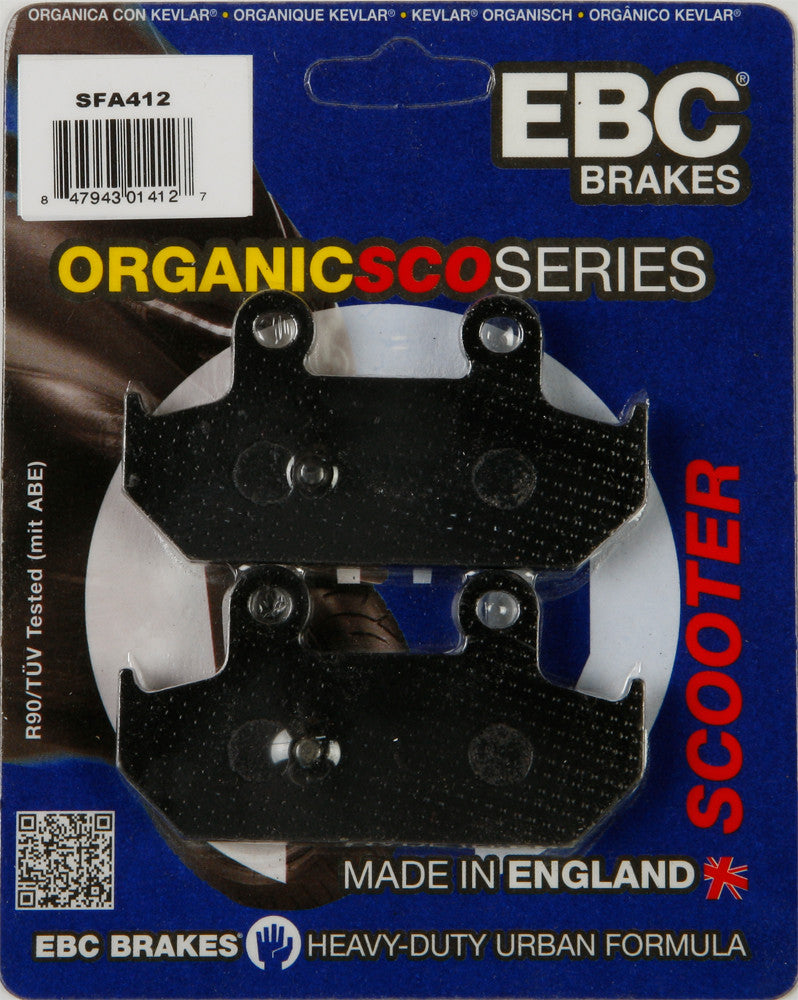 Ebc Brake Pads Organic - SFA412 Suzuki 650 Burgman / 650A Burgman Executive / 400 Burgman 2003-2017