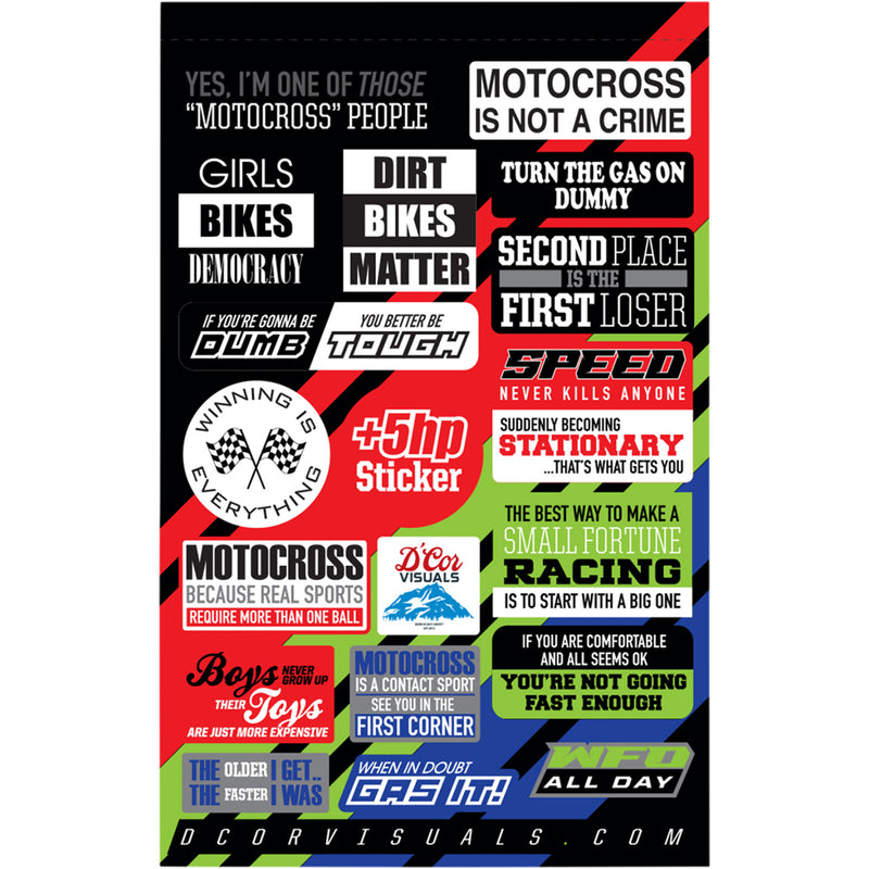 D'COR VISUALS 4320-2450 40-90-121 Decal Sheet talk  - moto talk