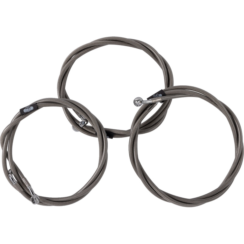 LA Choppers Brake Line Kit Chrome - LA-8059B13 For Harley Touring 2023-2026