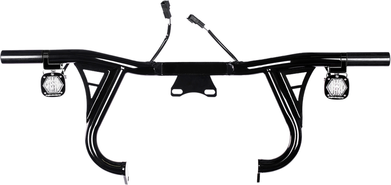 Santoro Fabworx Lightbar Crashbar Black ` NON CVO - SF80024 For Harley Touring 2017-2023