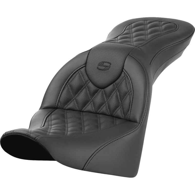 Saddlemen Roadsofa™ Lattice Stitch Seat Without Backrest - 818-33-182 For Harley Softail 2018-2025