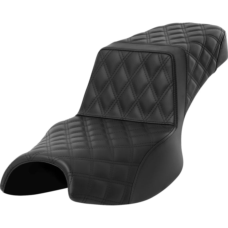 Saddlemen Step-Up Seat — Lattice Stitched Full Lattice Stitch Extended Reach - I20-06E-175 For Indian 2020-2026