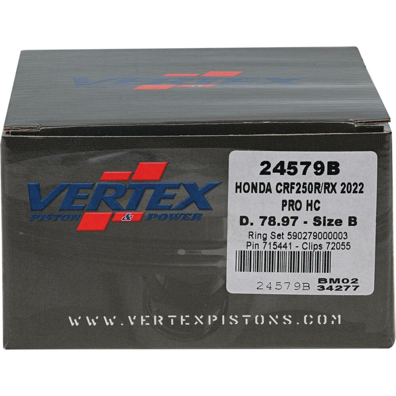 Vertex Piston Kit HC Forged 78.97/Standard 14.4:1 - 24579B Honda CRF250R / CRF250RX 2022-2024