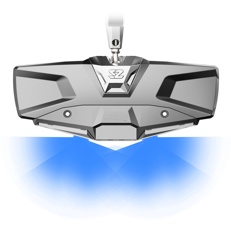 SEIZMIK 0640-1408 56-18020 Halo-RA LED Rearview Mirror with Map and RGB Lighting Mirror - Halo R - Rear View w/LED Cabin Light - Rectangle - Silver w/Silver Bezel - 1.875"/2" ROPS