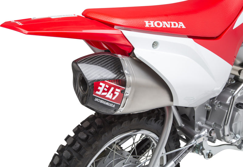 Yoshimura RS-9T Header Canister END CAP Exhaust System SS-AL-CF - 221110R520 Honda CRF110F 2019-2024