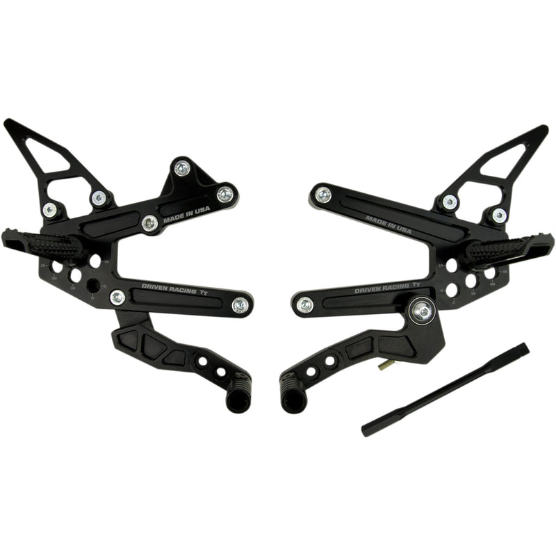 Driven Racing TT Rearset - DRP-705-BK Kawasaki Ninja 2009-2012