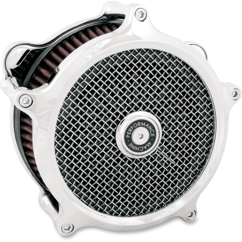 Performance Machine (pm) Super Gas Versatile Air Cleaner - 0206-2150-CH For Harley Motorcycles 2008-2017