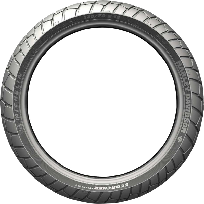 MICHELIN 0316-0505 25421 Scorcher Adventure Tire Tire - Scorcher Adventure - Front - 120/70R19 - 60V