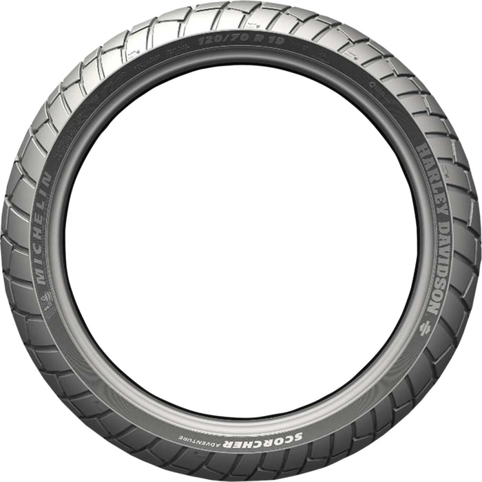 MICHELIN 0316-0505 25421 Scorcher Adventure Tire Tire - Scorcher Adventure - Front - 120/70R19 - 60V