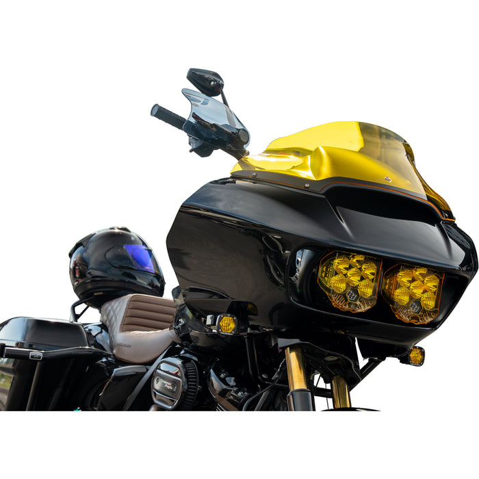 KLOCK WERKS 0635-2802 KWS-01-0122-HC Flare® Handguards harley-davidson hydraulic clutch - dark smoke