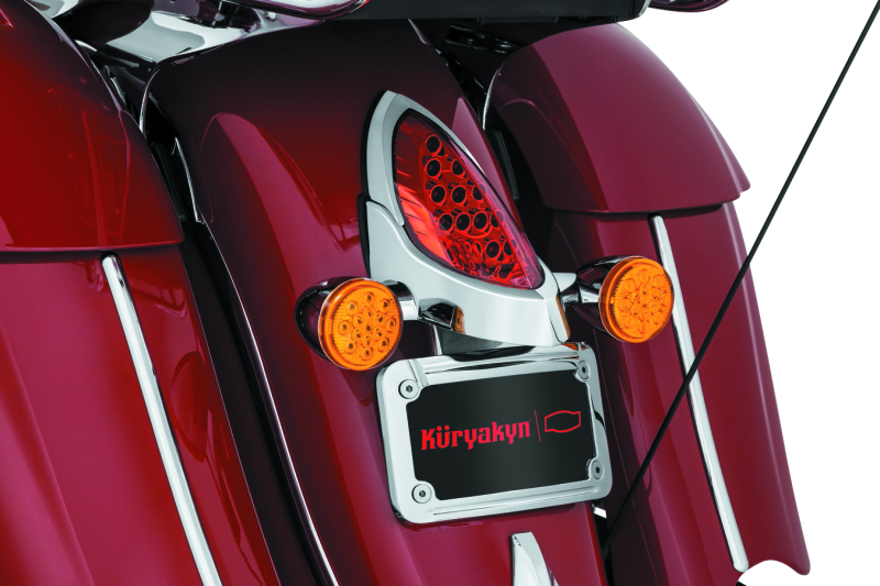 Kuryakyn 5699 L.e.d. Curved License Plate Frame Indian Chrome - User 1