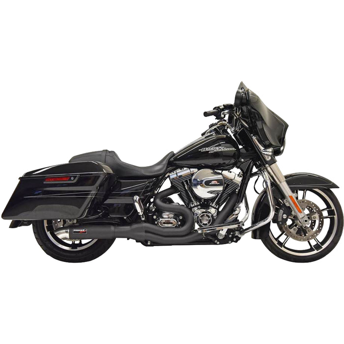 BASSANI XHAUST 1800-2509 1F68B Road Rage II 2-Into-1 with Hot Rod Turnout Muffler System - 2:1 Exhaust - Black