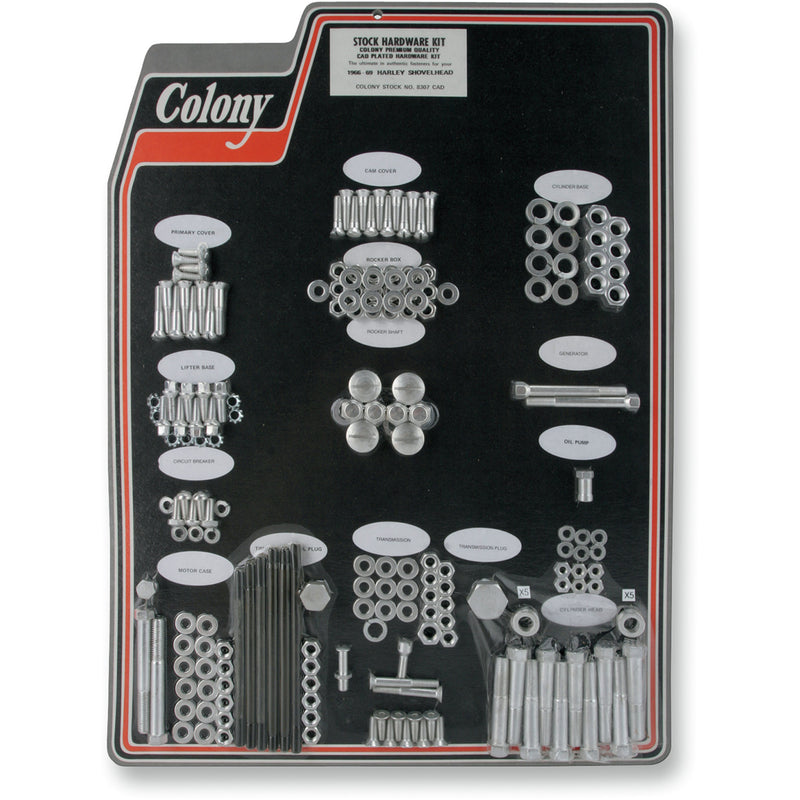 Colony Hardware Kit - 8307 CAD For Harley Electra Glide 1966-1969