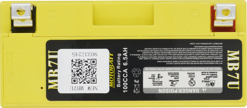 Motobatt 491-1011 MB7U BATTERY MB7U SEALED FACTORY ACTIVATED
