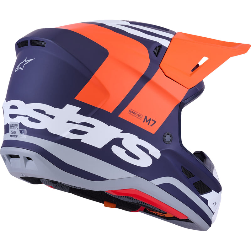 ALPINESTARS SM7 Core Helmet - Matte Orange/Blue