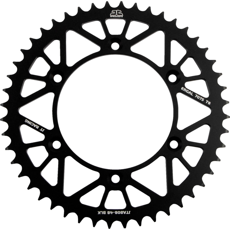 JT SPROCKETS 1211-2595 JTA808.48BLK RaceLite Aluminum Rear Sprocket Rear Sprocket - Suzuki - Black - 48 Tooth
